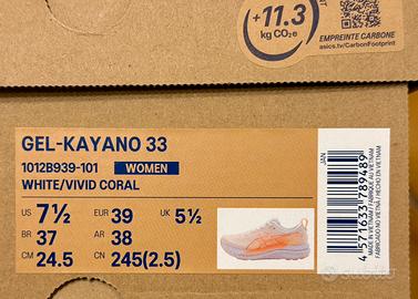 ASICS GEL-KAYANO 33 Women Bianco/Corallo