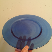 Sottopiatti in vetro colore blu