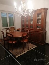 mobili sala - tavolo 6 sedie vetrina