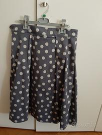 Gonna a vita alta foderata con tasche