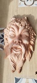 maschera terracotta Dio Bacco 