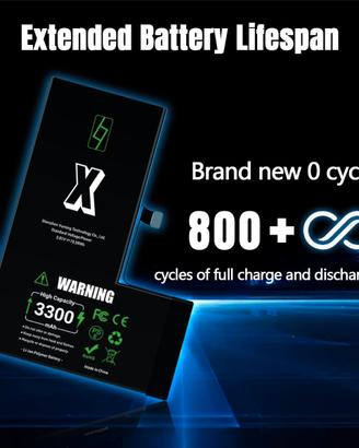 Batteria iPhone X 3300mAh Alta Capacità