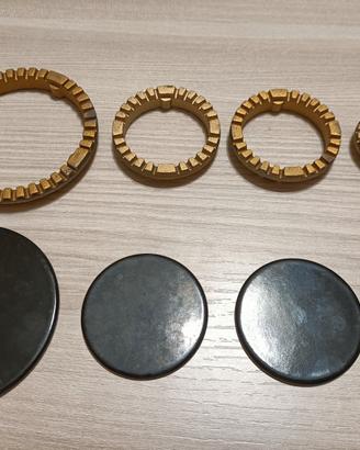 Kit 4 Spartifiamma in Ottone + Piattelli Neri