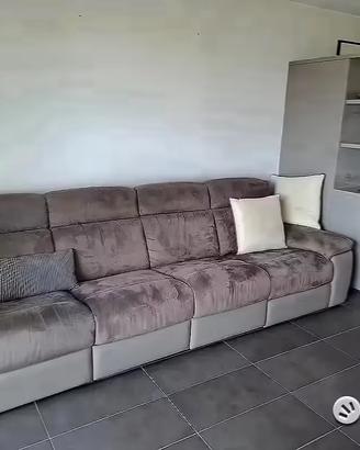 👉 Divano lineare 290 cm grigio tortora