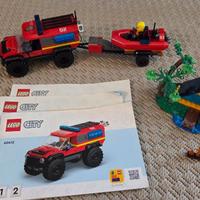 LEGO City 60412  Fuoristrada Antincendio Gommone V