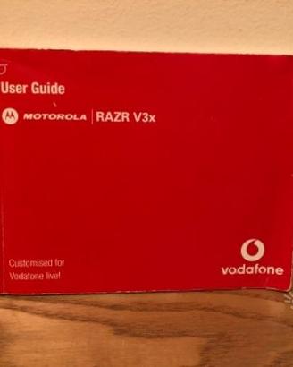Manuale e caricabatterie MOTOROLA RAZR V3x
