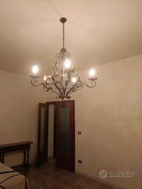 lampadario ferro battuto