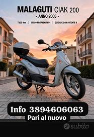 malaguti ciak200 soli 7300km patente b leggi bn