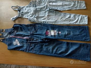 Salopette jeans tg 12a bambina