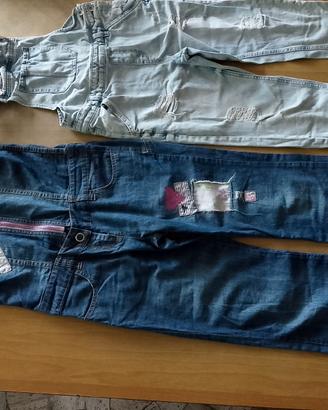 Salopette jeans tg 12a bambina