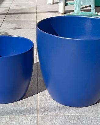 Coppia vasi pianta Scheurich blu
