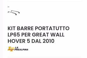 barre portapacchi Great Wall 