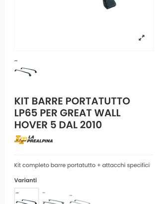 barre portapacchi Great Wall 