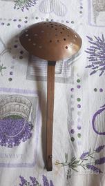 schiumarola in rame vintage 