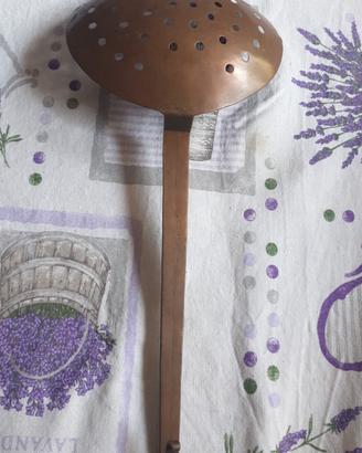 schiumarola in rame vintage 