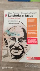 libro  scolastico " La storia in tasca"