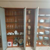 parete attrezzata in vetro satinato