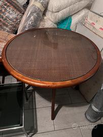 Tavolo tondo in Legno intrecciato