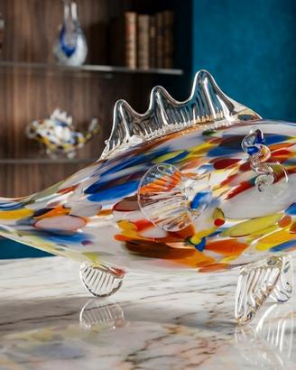 Pesce in Vetro Murano Millefiori Vintage 50 cm