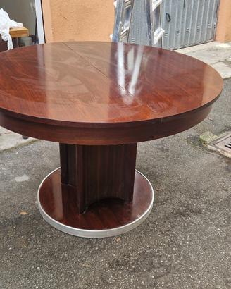 Tavolo rotondo in legno massello stile vintage – d