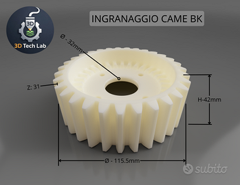 Ingranaggio CAME BK Nylon PA6 Stampato Rinforzato