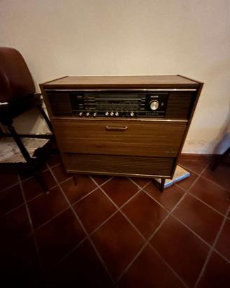Radio Giradischi Vintage Anni 60 Mobile Legno