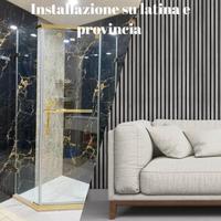 rivestimenti finto marmo e doghe 