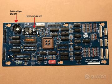 Scheda CPU/MPU WPC95 per flipper Williams/Bally