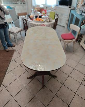 tavolo vintage legno onice 