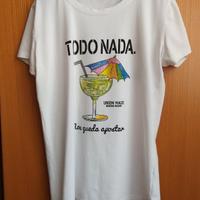 T-shirt stampa cocktail bianca