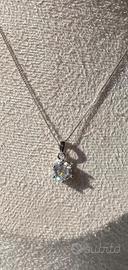 Collana con moissanite - punto luce
