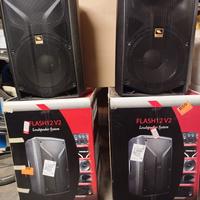 Casse PROEL Flash 12V2 + cavi,stativi, mixer