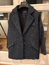 Cappottino Melange Blu e Nero