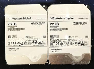 Hard disk western digital 22tb e 26tb 3,5" Nuovi