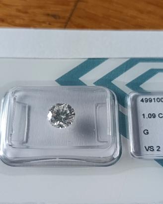 Diamante naturale IGI 1,09 ct G VS2 - blister