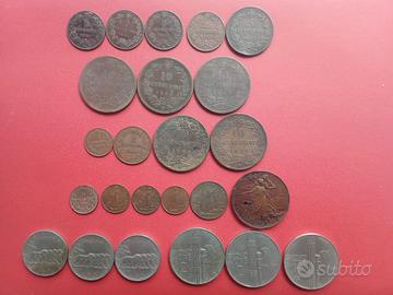 24 monete Regno d'Italia anni 1861/1925 a 62 euro