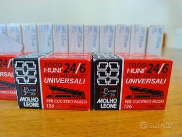 Punti metallici 24/6 per cucitrice passo 126