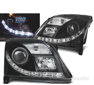 FARI OPEL VECTRA C 02-05 LUCE DIURNA A LED NERI
