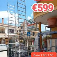 trabattello alluminio alto 5.5 MT base 100x156