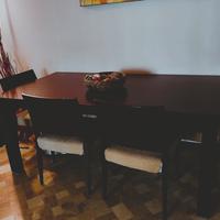 Tavolo sala con 4 sedie wenghe' 