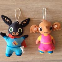 Coppia Peluche Bing e Sula marca Kinder e Ferrero