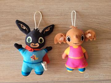 Coppia Peluche Bing e Sula marca Kinder e Ferrero