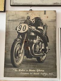 Raro pannello pubblicitario vintage Gilera – Duke