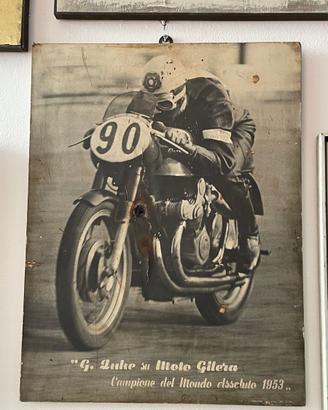 Raro pannello pubblicitario vintage Gilera – Duke