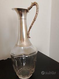 caraffa metallo e vetro 