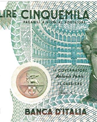 Repubblica Italiana - 5.000 lire tipo Bellini