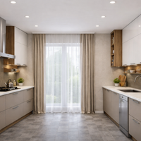 Cucina con elettrodomestici da incasso