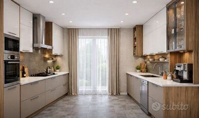 Cucina con elettrodomestici da incasso