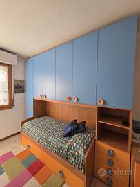 Camerina con armadio a ponte e letto 