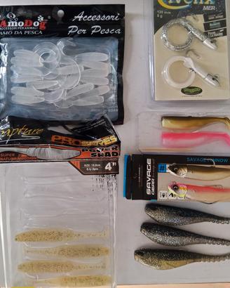 esche siliconiche da pesca 